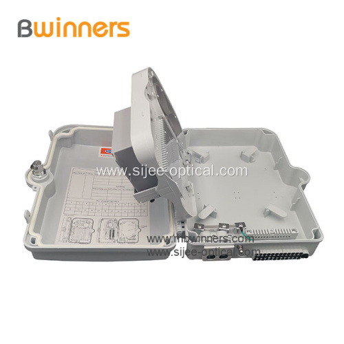 Plastic Fiber Optic Distribution Box 16 Core SC Waterproof FTTH PLC Splitter